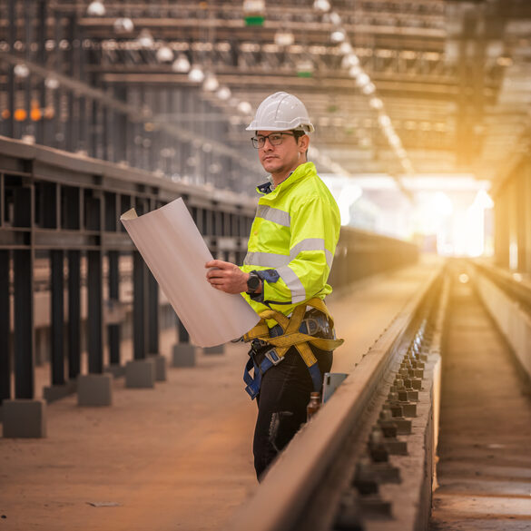 Engineer,Railway,Under,Checking,Construction,Process,Train,Testing,And,Checking